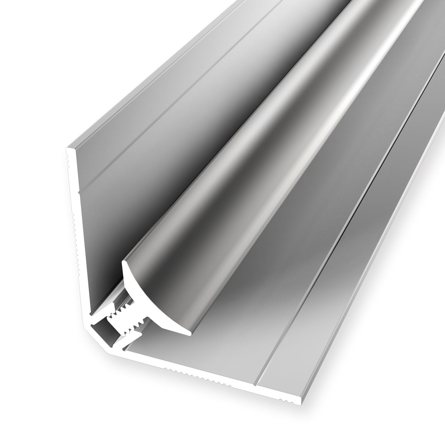 Wandprofil 30 x 30 x 2600 mm Einfasshöhe 3-5 mm Clip Innenecke Aluminium eloxiert Glatt Winkelprofil Ungebohrt Metallprofil Silber Glanz Verbindungsprofil Küberit