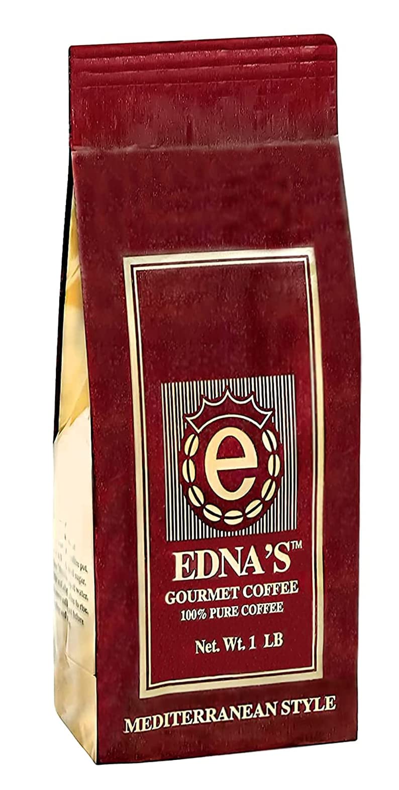 Edna's Coffee 16oz (453g) 100% Pure Bold & Aromatic Mediterranean Style With Natural Flavors