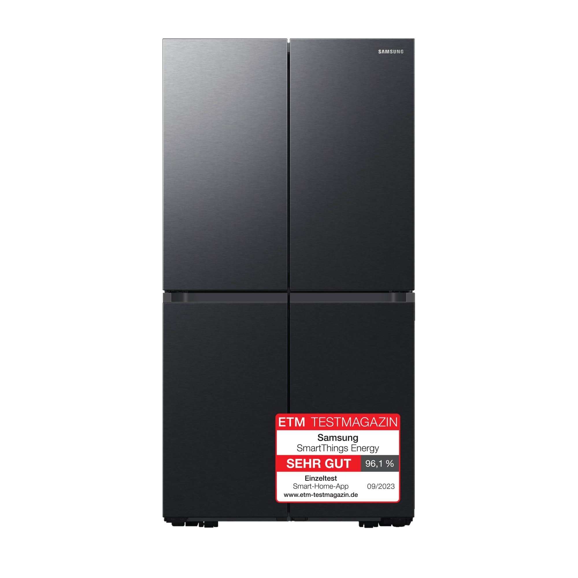 Samsung French-Door-Kühlschrank mit Gefrierfach, 178 cm, 649 l, AI Energy Mode (SmartThings), Auto Ice Maker, No Frost+, Schwarz, RF59C701EB1/EG