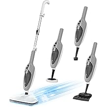 Steam Mop - 10-in-1 MultiPurpose Handheld Steam Cleaner Detachable Floor Steamer for Hardwood/Tile/Laminate Floors Carpet with 11 Accessories for Whole Home Use.