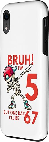 Miniatura 2 de Bruh I'm 5 But One-Day I'll Be 67 Retro 5th Birthday Kids Case for iPhone XR
