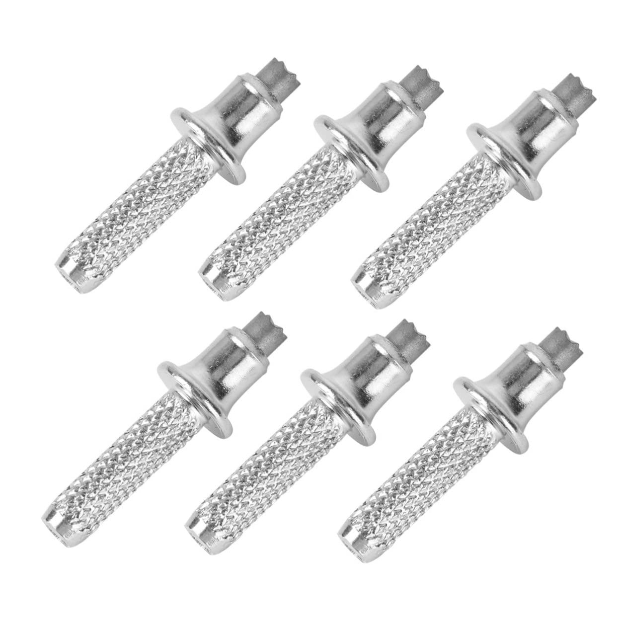 TEHAUX 6pcs Sturdy Alpenstock Rod Tips Replaceable Carbon Steel Accessories for Trekking Poles and - Design Easy to Install for Outdoor Hiking and Climbing