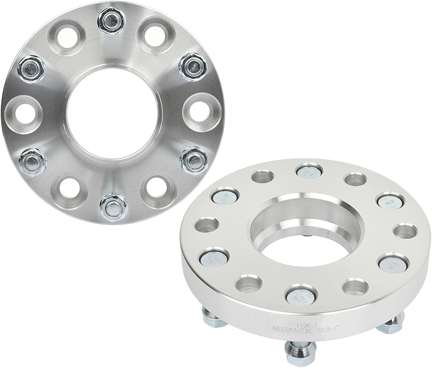 LSAILON 2X 6 Lug hubcentric Wheel Spacers Adapters 1" 6x5.5 to 6x5.5 12x1.25