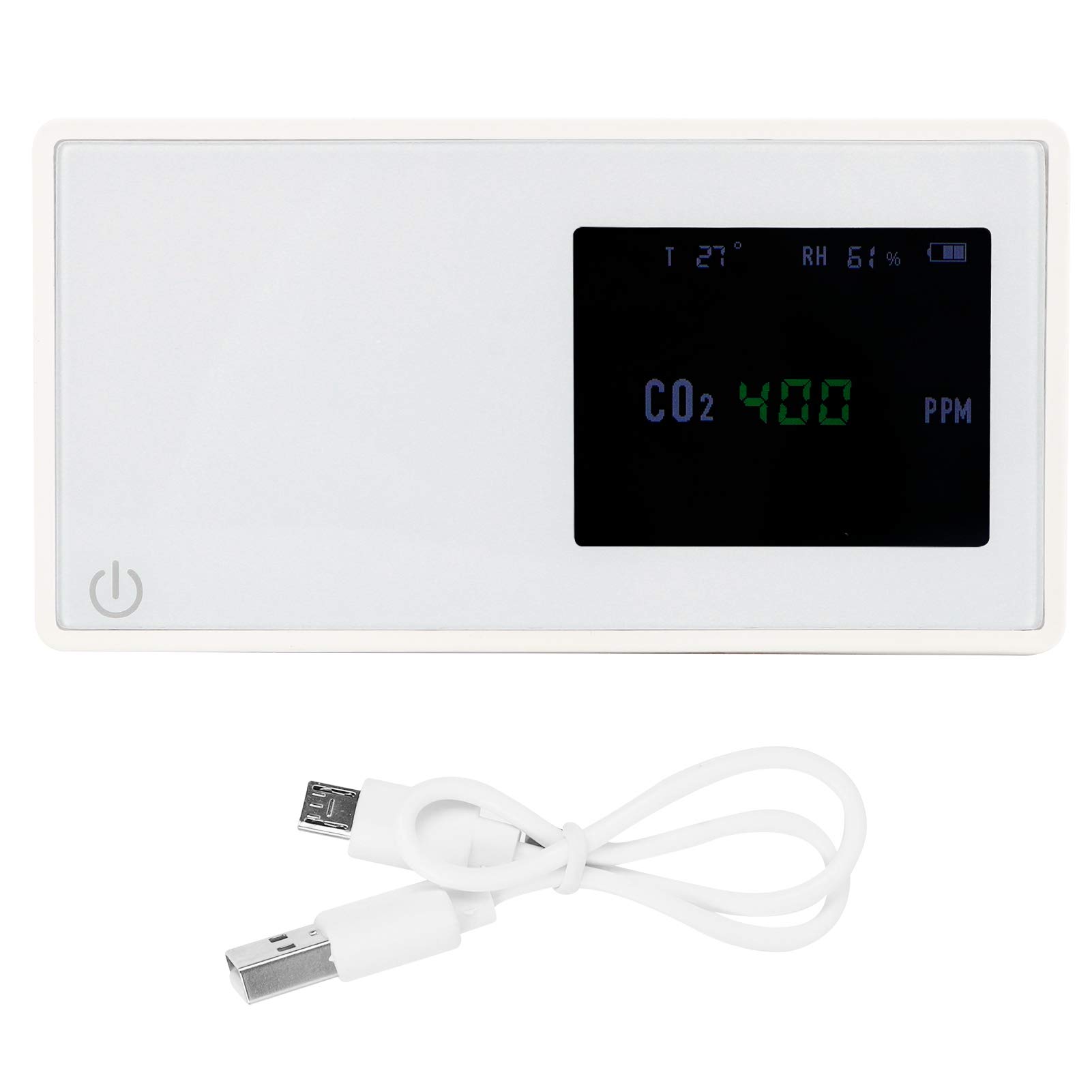 Socobeta Detector Infrarrojo de CO2, Monitor de CO2, Probador de Calidad del Aire con Pantalla Grande, Temperatura y Humedad para el Hogar, Oficina, Interior