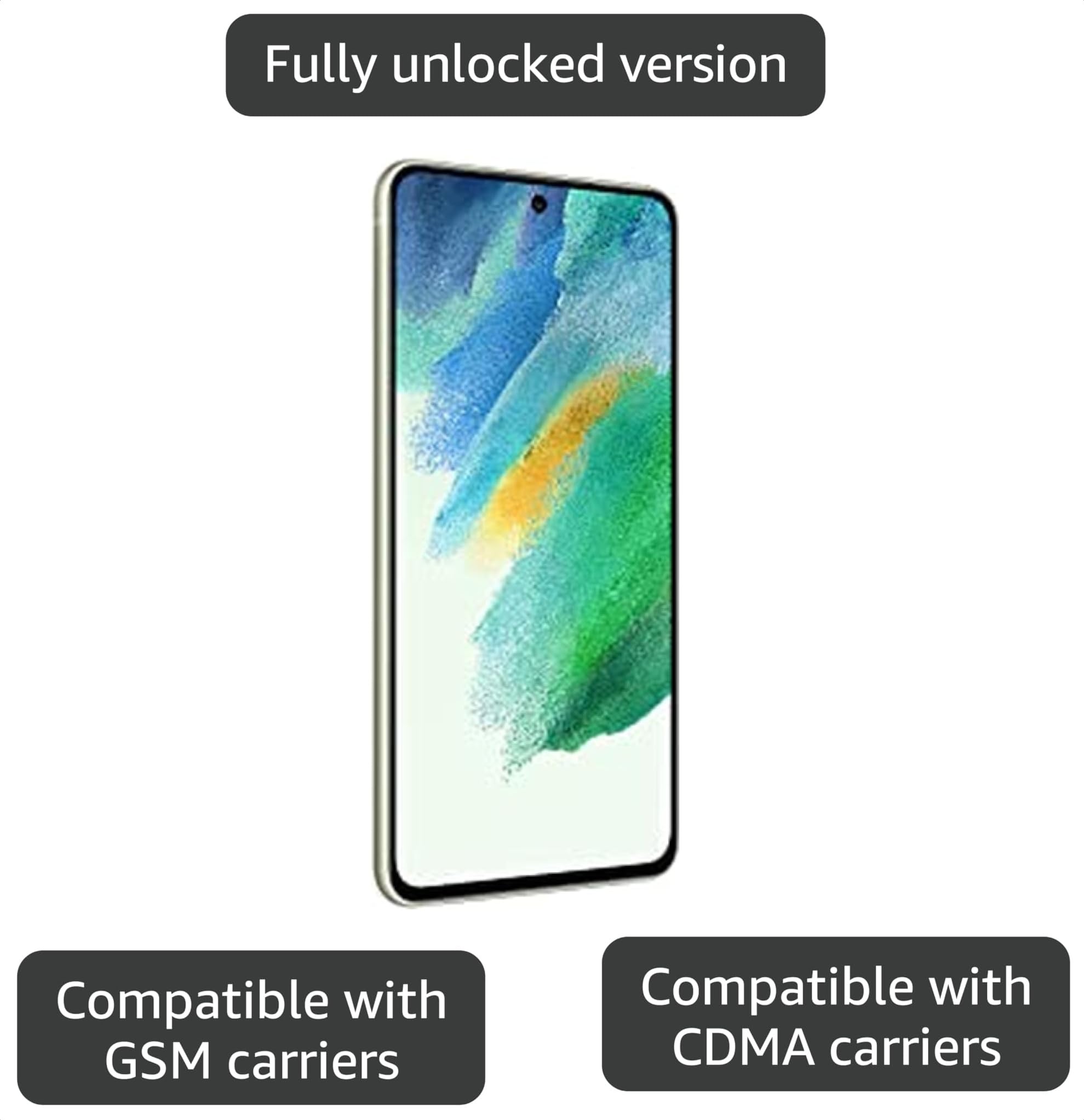 Amazon.com: Samsung Galaxy S21 FE 5G, US Version, 128GB, Olive