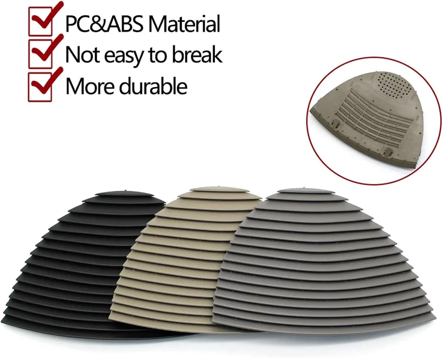 W211 Car Front Dashboard Central AC Vent Air Vent Grille Outlet Panel Cover Compatible with Mercedes Benz E Class 2003-2008 21183000547241(Black Speaker Cover)