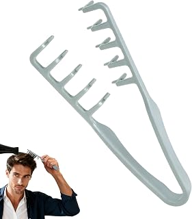 Utmiga Texture Comb: Volumizing Wide-Tooth Styling Tool for Fluffy Volume, Bangs & Detangling - Men Women All Hair Types, Grey