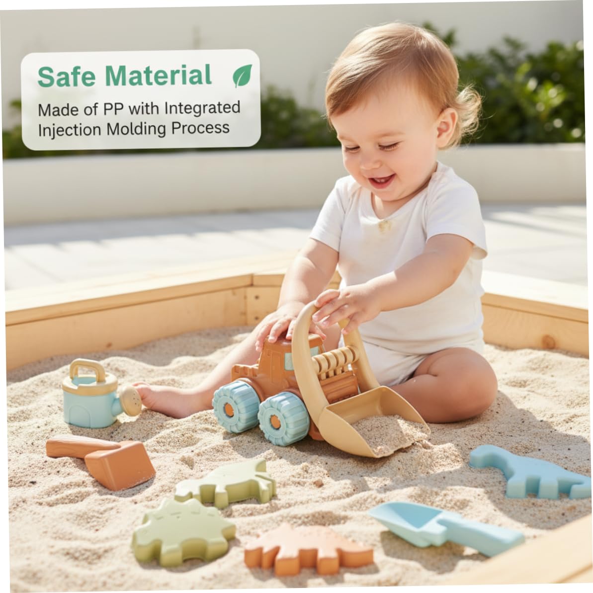Sandstrandspielzeug, Strandspielzeug-Set, 10-teilig, Spielzeug für Kleinkinder, Sandwerkzeug mit Muldenkipper und Formen, Spielzeugset für Kinder im Freien, Sandkasten und Spielen