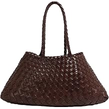Braided Underarm Shoulder Bags for Women 2Pcs Basket Hobo Purse Medium Vegan Leather Tote Handbag Daily Shopping