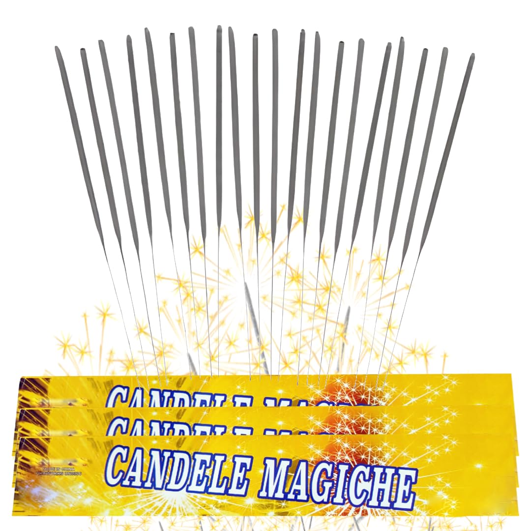 192 Candeline Magiche 25 CM Scintille Luminose Scintillanti Per Matrimonio Compleanno Capodanno Party Cat.1 (F1)