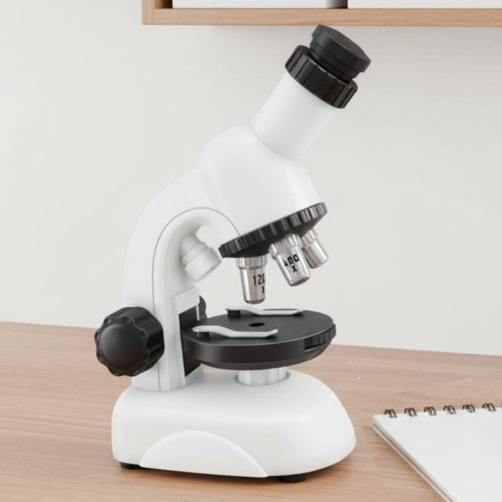 Harilla Microscopio Bambini Kit Microscopio Esperimento Scolastico Analisi Funzione Cognitive Curiosità Conoscenza Adatto per Studio Laboratorio Casa