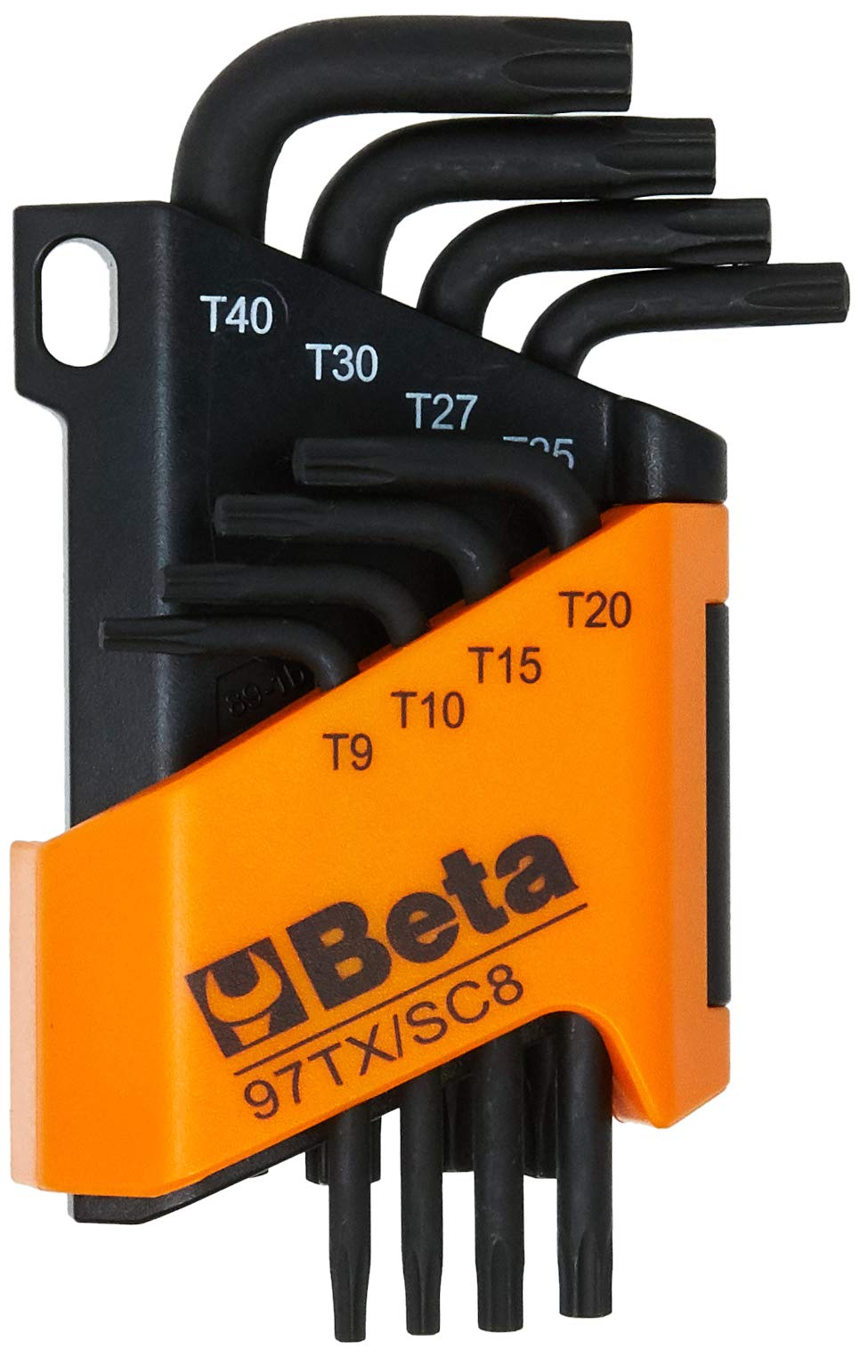 Beta 97TX/SC8 - Jeu de 8 clés mâles coudées pour vis Torx® (art. 97TX) avec support