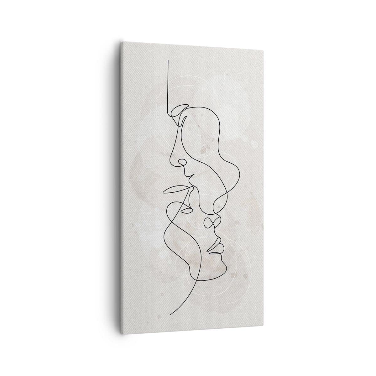 Lienzos decorativos 55x100cm Cuadro Sobre Lienzo Moderno Vertical Línea Única Hombre Mujer Grande Dormitorio Cocina Cuadros Pared Imágenes Cuadros Decoracion Salon Wall Art Prints Decor PA55x100-4629