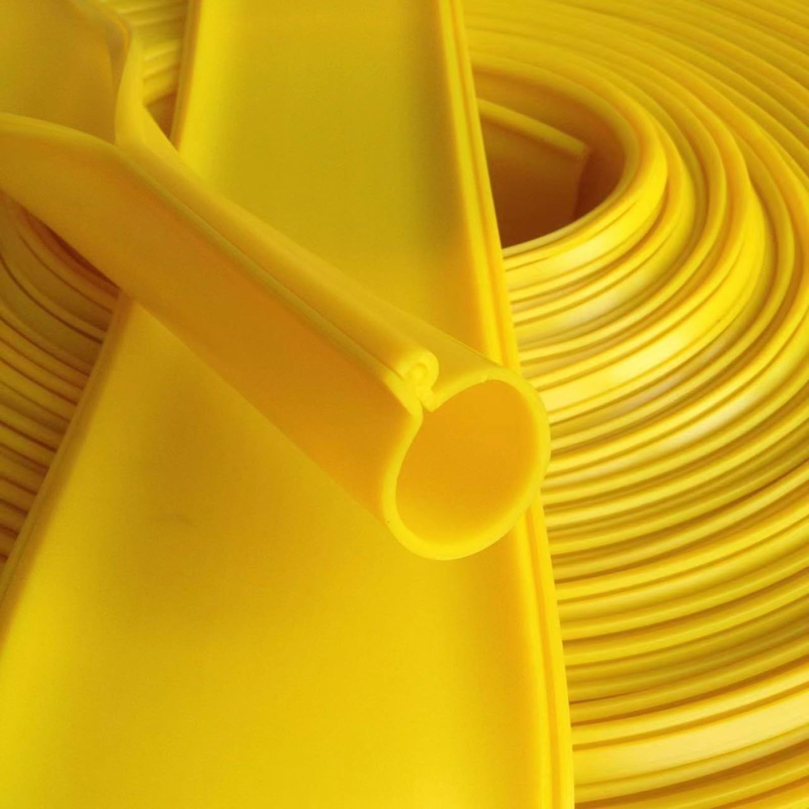 Funda Aislante de Silicona de 35 kV for Cable de Alto Voltaje, Tubo Protector de Cable Flexible Amarillo, 12-150 mm(ID 54mm/2.1inx15m/50ft)