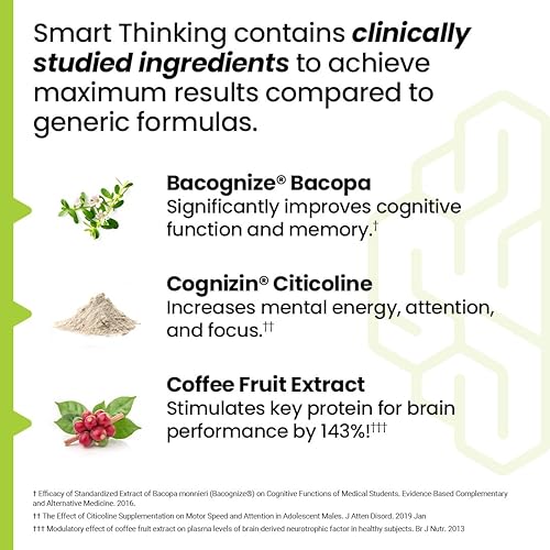 Miniatura 2 de LifeSeasons NeuroQ - Píldoras de suplemento de pensamiento inteligente - Poder cerebral + refuerzo de enfoque mental - Memoria y atención -