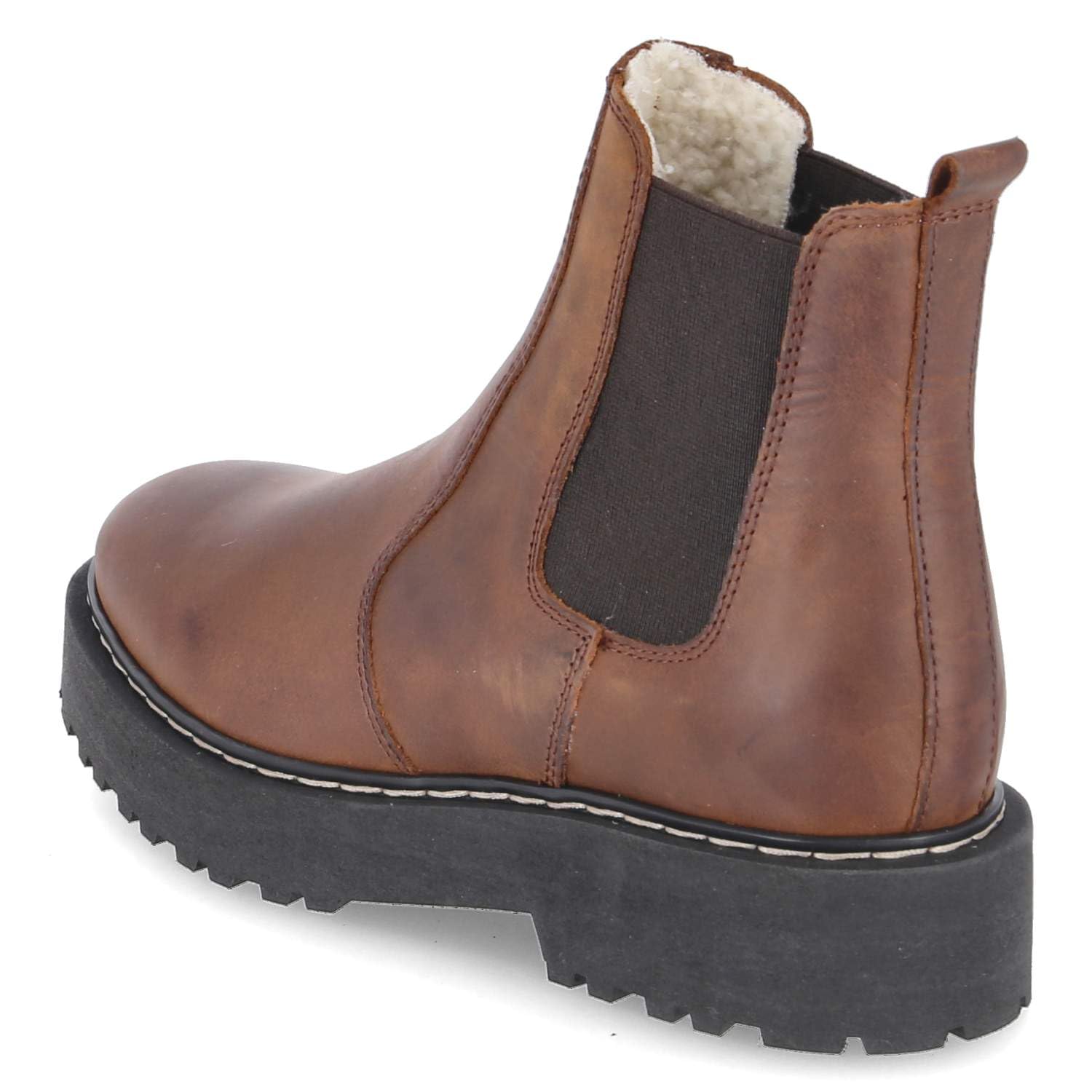 F-8396 Olivia Tabaco buty wsuwane z gładkiej skóry damskie w kolorze brązowym