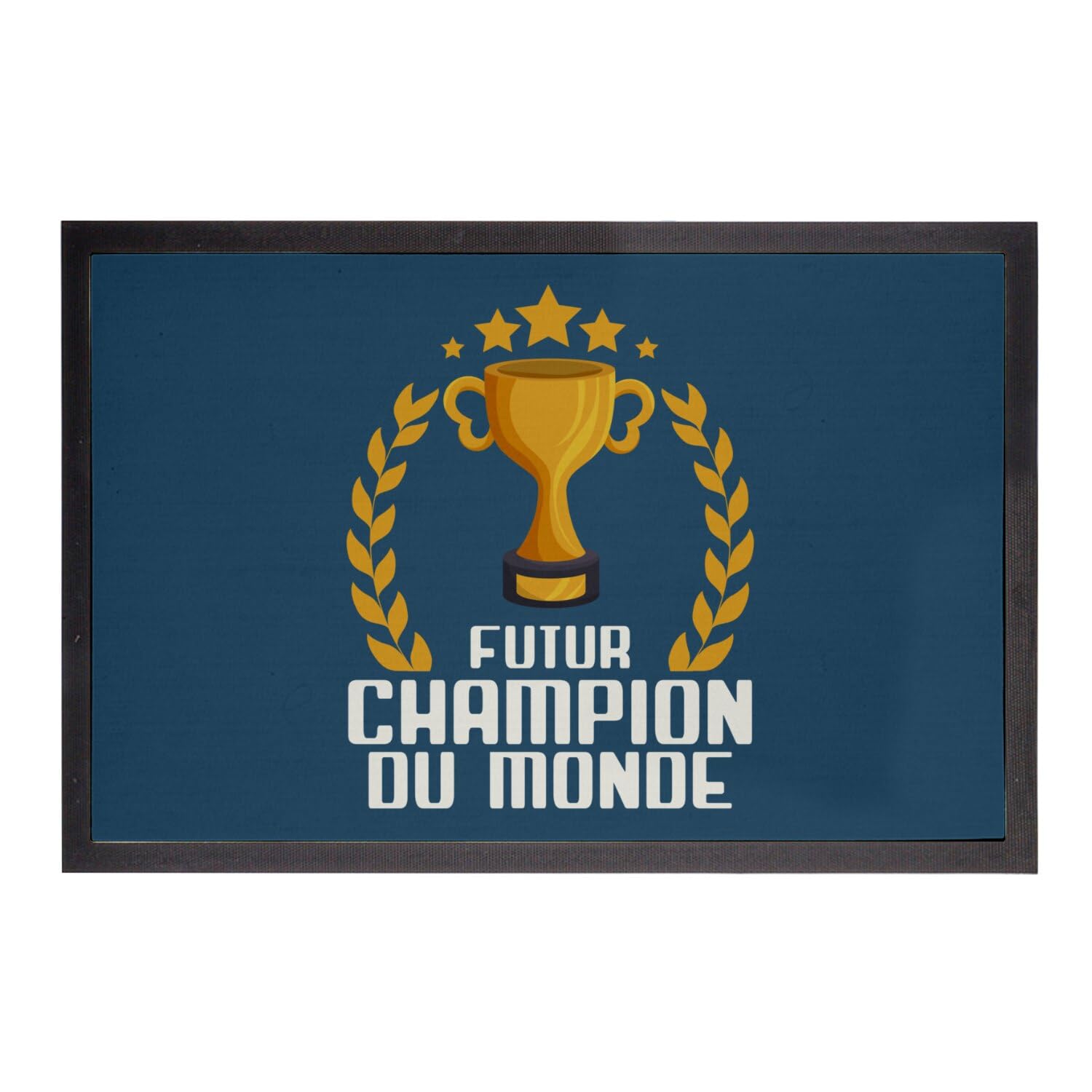 Paillasson bleu sport 75x50cm idée cadeau pour sportif