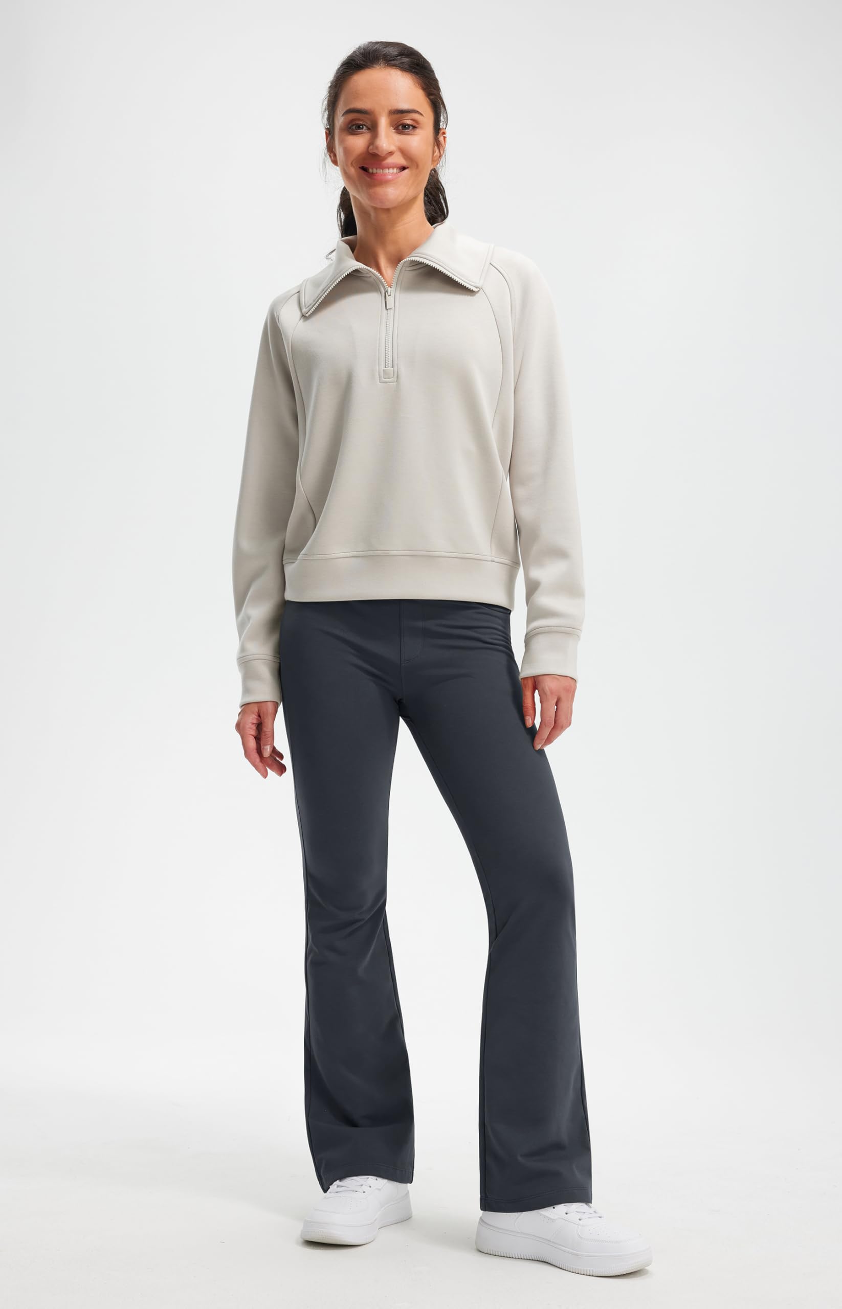 Libin - Legging termici da donna, a zampa d’elefante, pantaloni termici, impermeabili, invernali, adatti per lo yoga, con tasche