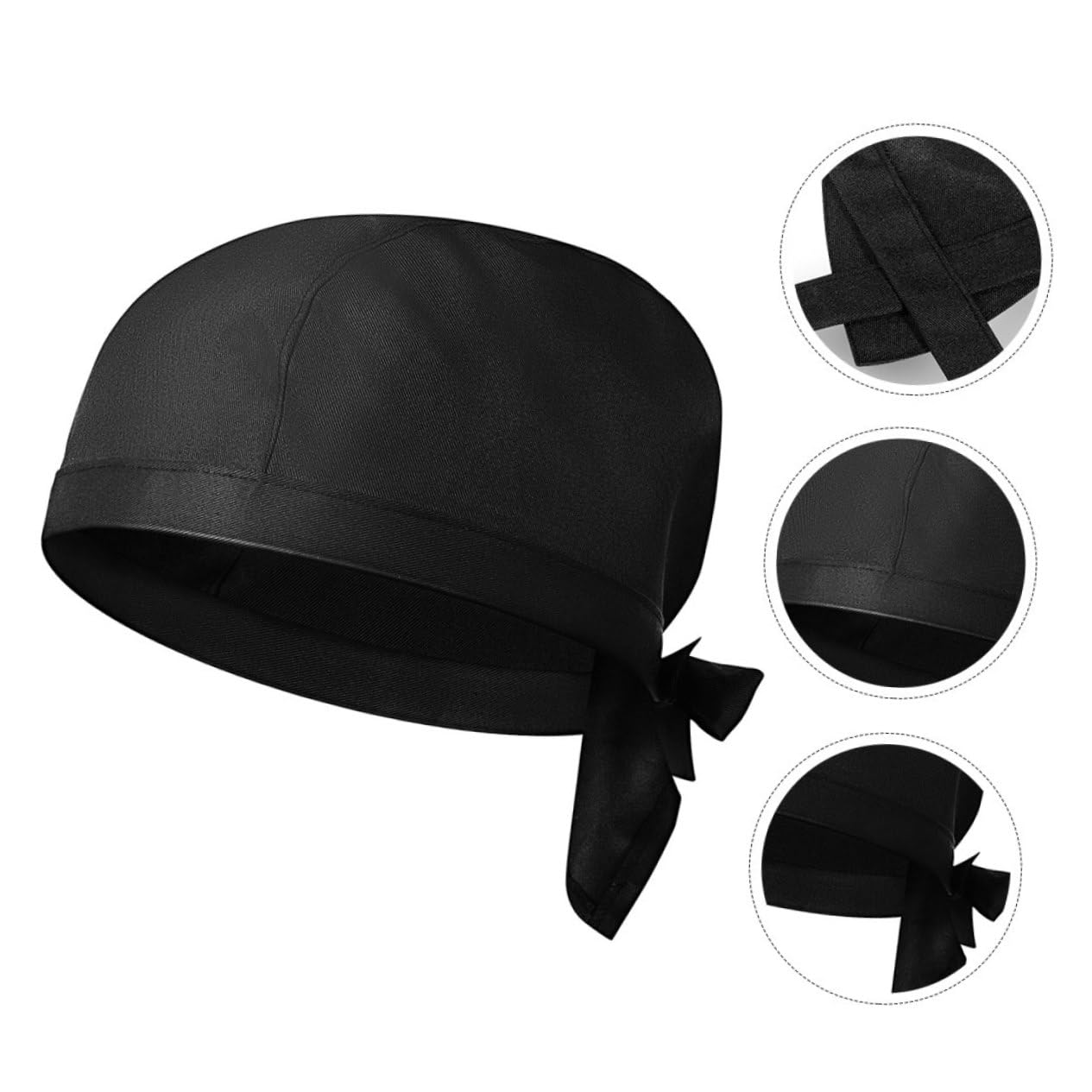 SOIMISS 10 Gorros de Cocina de Algodón Negro para Chef y Servicio | Pack de 10 Unidades, Diseño Sencillo, Ajuste Unisex para Adultos, Estilo Profesional y Práctico