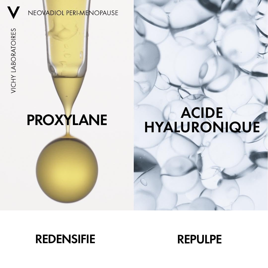Vichy - NEOVADIOL - Crème de Nuit Redensifiante et Revitalisante Ménopause - Enrichie en Eau Volcanique de Vichy, Proxylane et Niacinamide - Crème de Nuit Visage Anti-âge - Peaux Matures