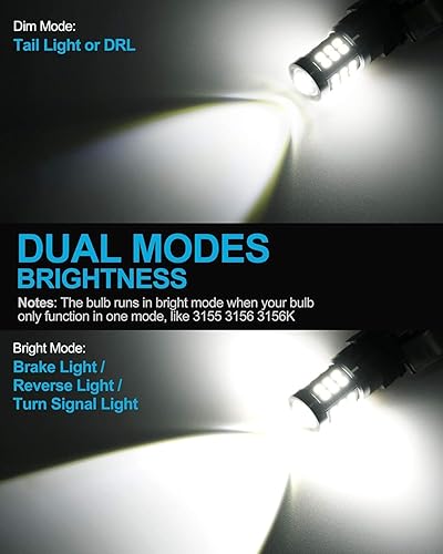 Miniatura 80 de Yorkim Bombilla LED 1157 roja 1157 bombilla de freno LED 2357 bombilla LED 2057 luces LED rojas 7528 BAY15D lámpara de repuesto para luces de freno