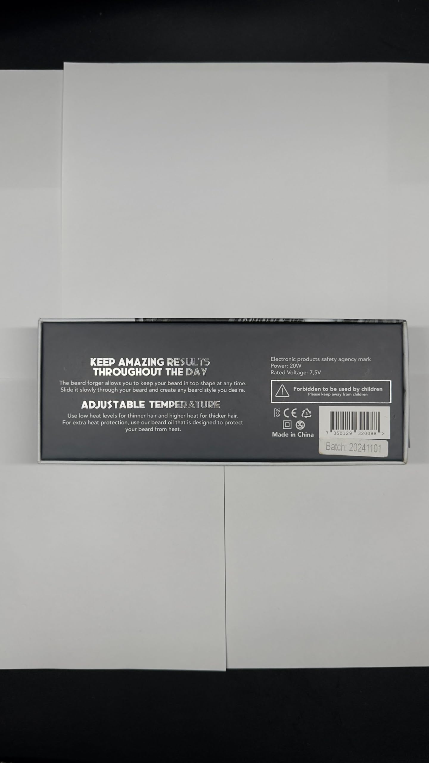 Odenson Beard Forger - Strumento definitivo, spazzola e piastra riscaldata a batteria per barba e capelli, pettine riscaldato per lo styling e la cura della barba