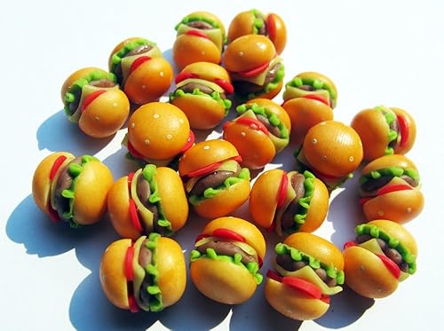 Miniatura 2 de Mezcla surtido de 20 hermosas hamburguesas panadería casa de muñecas en miniatura