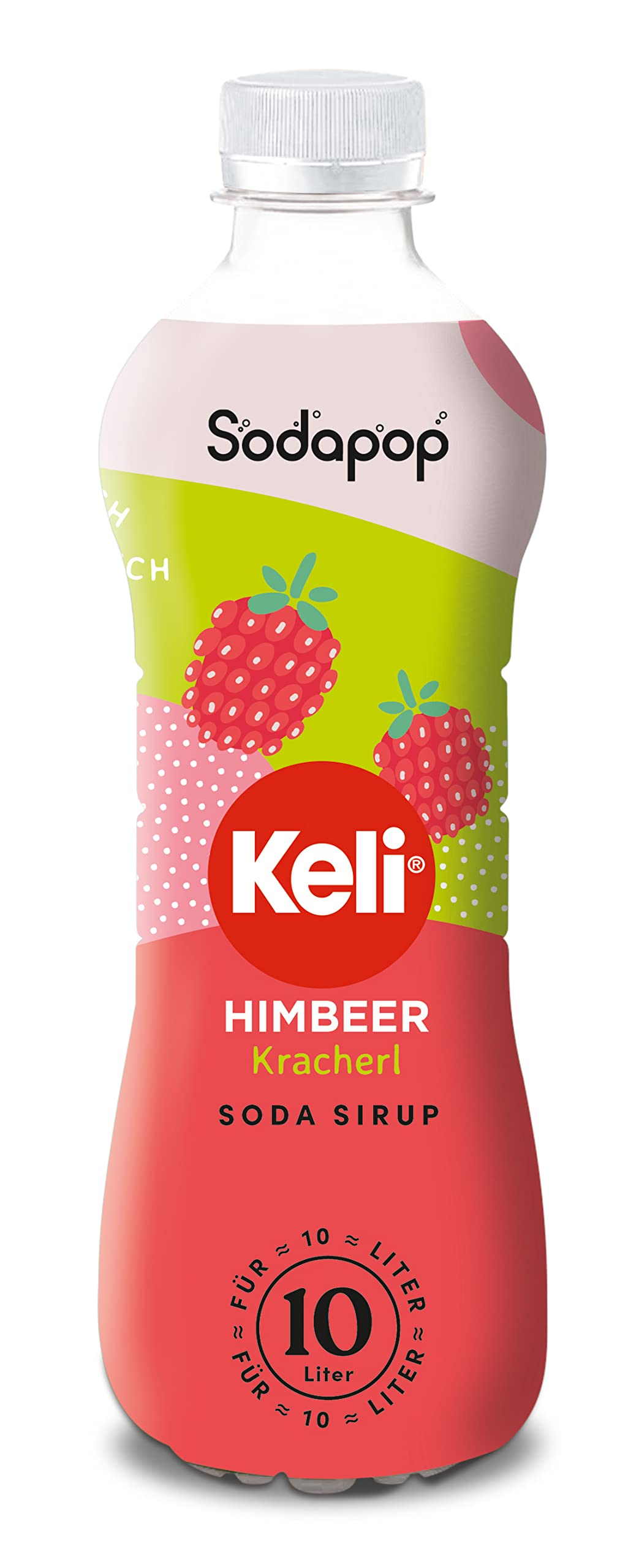 Sodapop Sciroppo Keli lampone, 500 ml, per fino a 10 litri di bevanda pronta, a basso contenuto calorico, fruttato