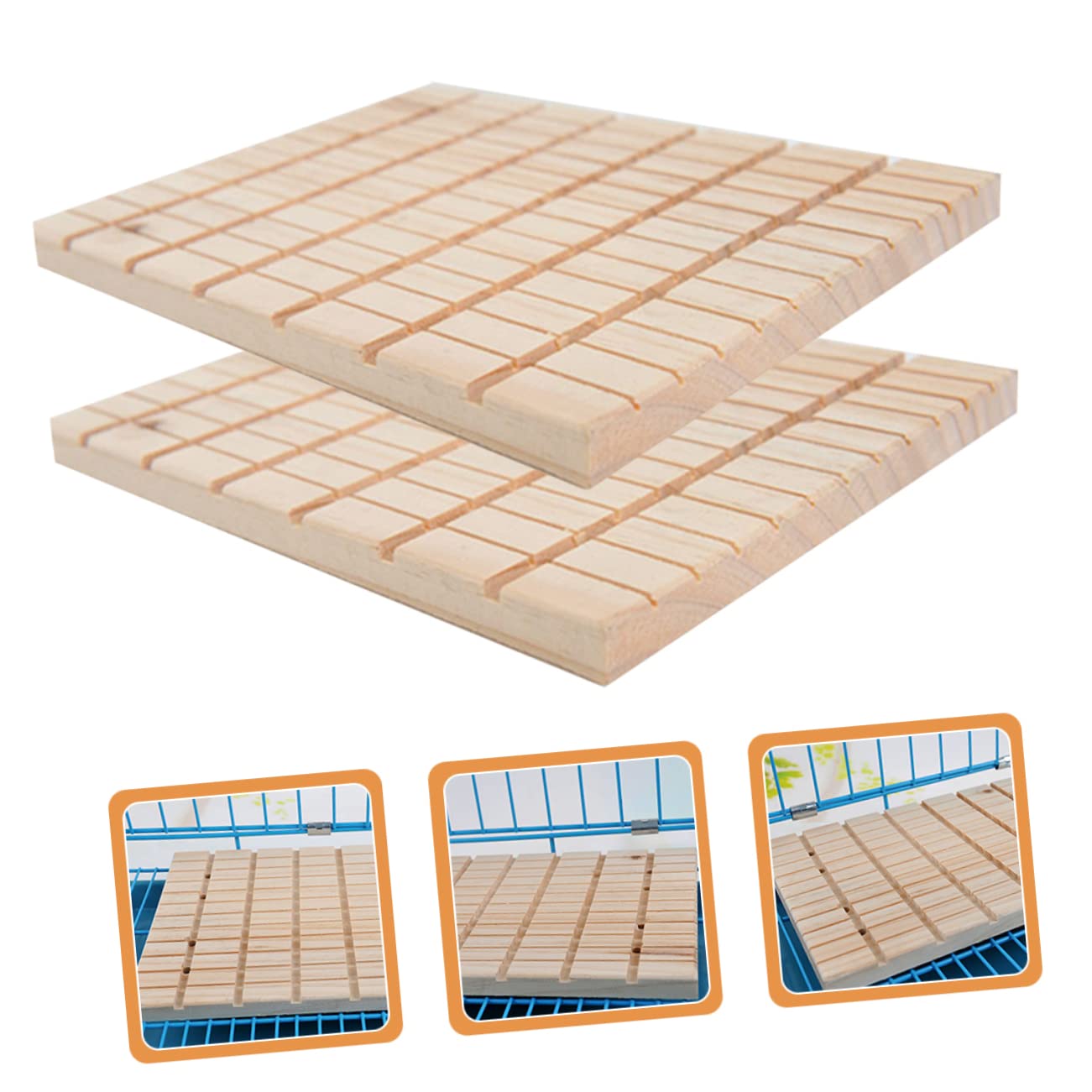 HANABASS 2pezzi Piastra in Legno per Tiragraffi Piccoli Animali Domestici Accessorio per Levigatura Conigli Raschietto in Legno per Topi Grigi e Criceti Design Elegante per Gabbia Animale