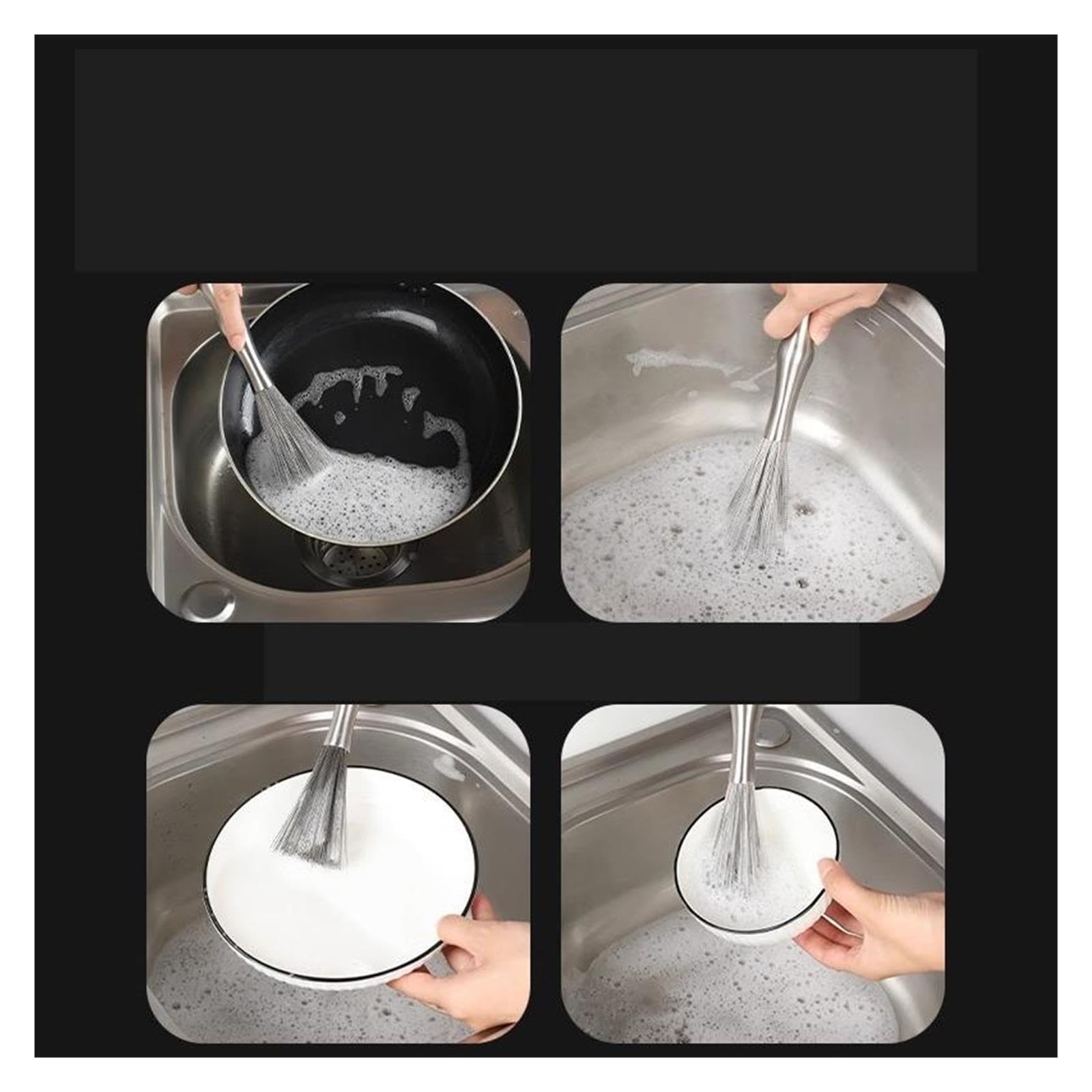 3pcs Stainless Steel Pot Brush pour Cuisine
