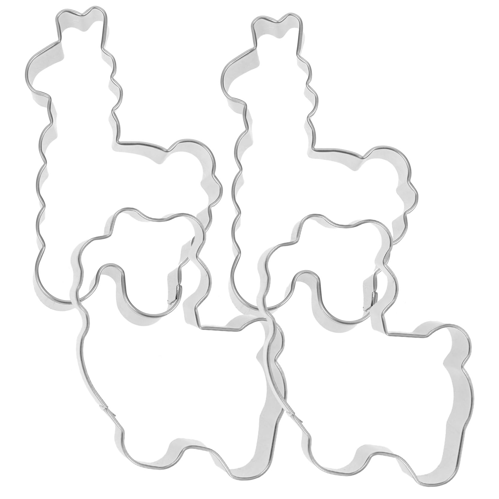 Toyvian 4 pièces Biscuit Acier Inoxydable Moules Pâtisserie DIY Forme Découpe Pâte Cookies Fruits et Gâteaux Ustensiles Pâtisserie Durables et Sûrs