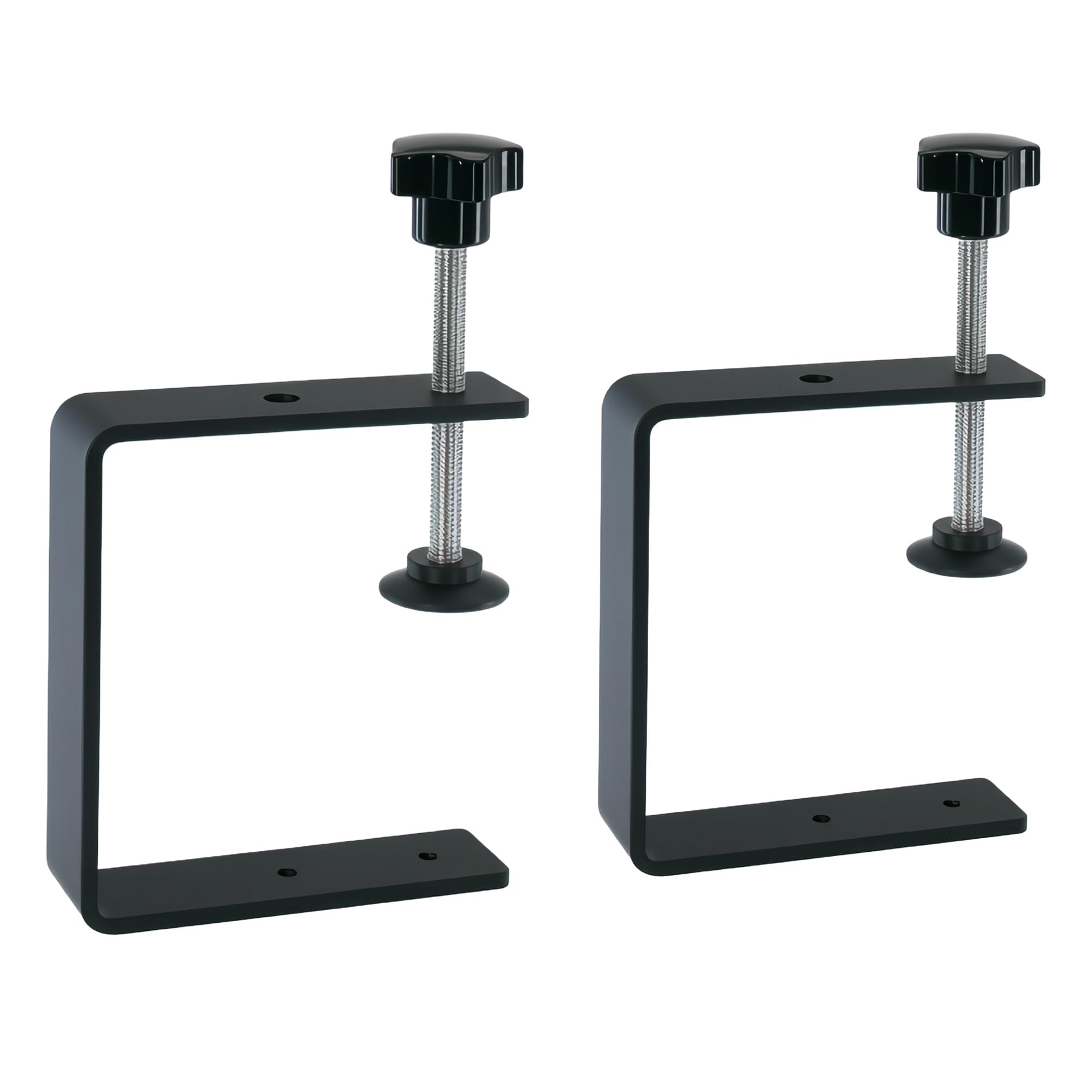 Jhanw 2-Pack Heavy Duty Deep Reach C Clamps - 4" Steel Clamp for Woodworking, Carpentry, Home Improvement - 2.75" (70mm) Throat Depth, 4" (102mm) Opening - Perforated Fastener for Secure Grip