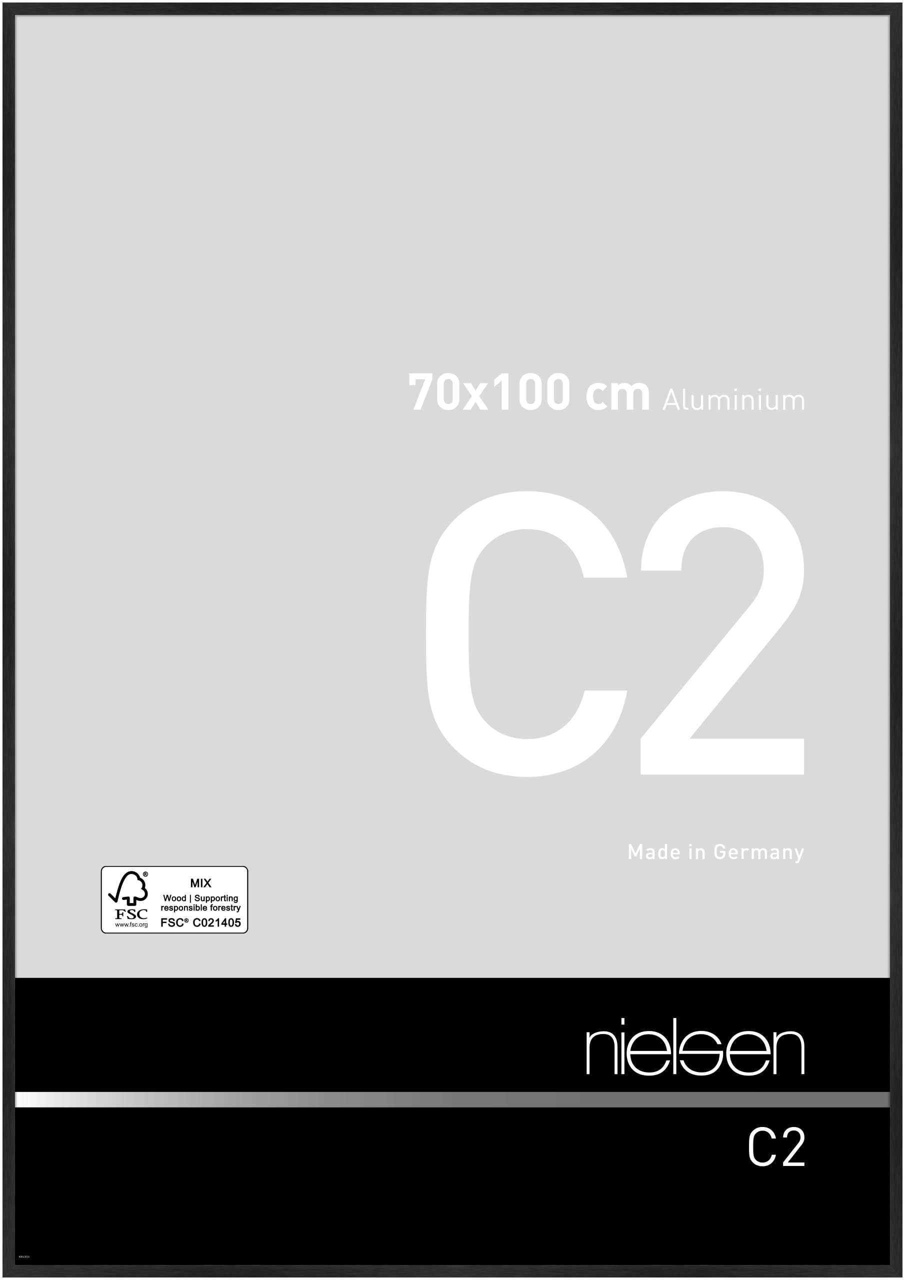 Nielsen C2 Picture Frame 70x100 cm Black Aluminium