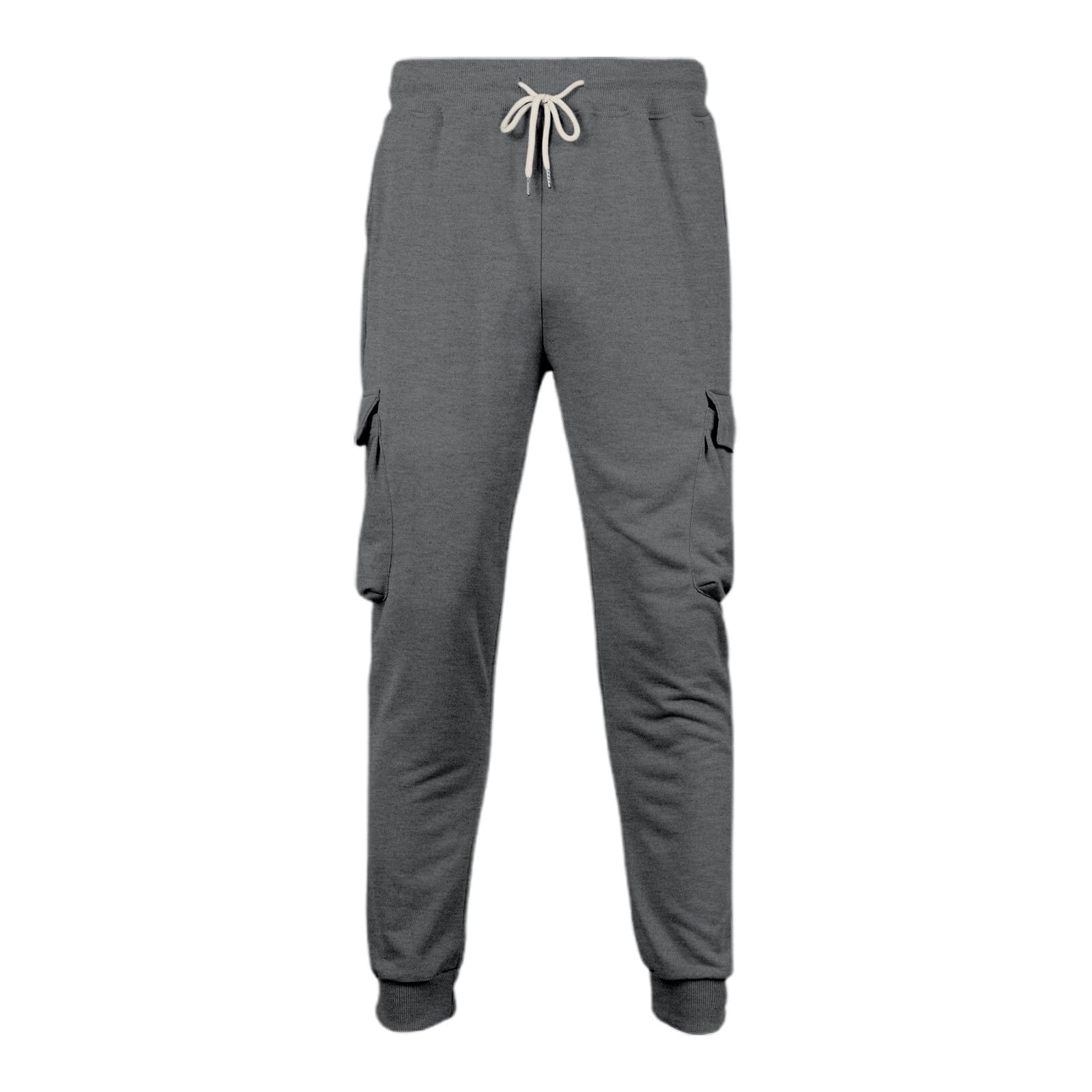Conjunto genérico de 2 piezas para hombre de algodón y pantalones de correr deporte elegante suave manga corta entrenamiento para cualquier temporada cómoda cintura elástica con bolsillos A100