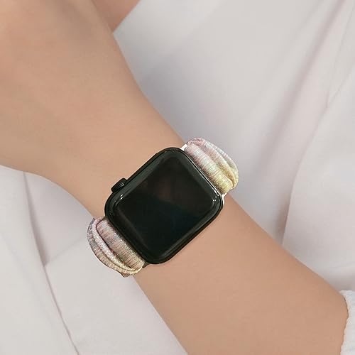 Miniatura 5 de Compatible for Scrunchie Apple Watch Band 38mm 41mm 42mm 40mm 44mm 45mm Cute Elastic Watch Bands Women Stretchy Bracelet Wristband Strap for iWatch