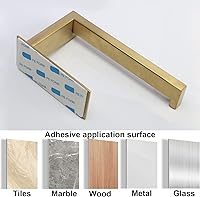 Vista 3 de Portarrollos de papel higiénico, soporte de pañuelos autoadhesivo de acero inoxidable resistente al óxido, sin perforación, fácil de instalar