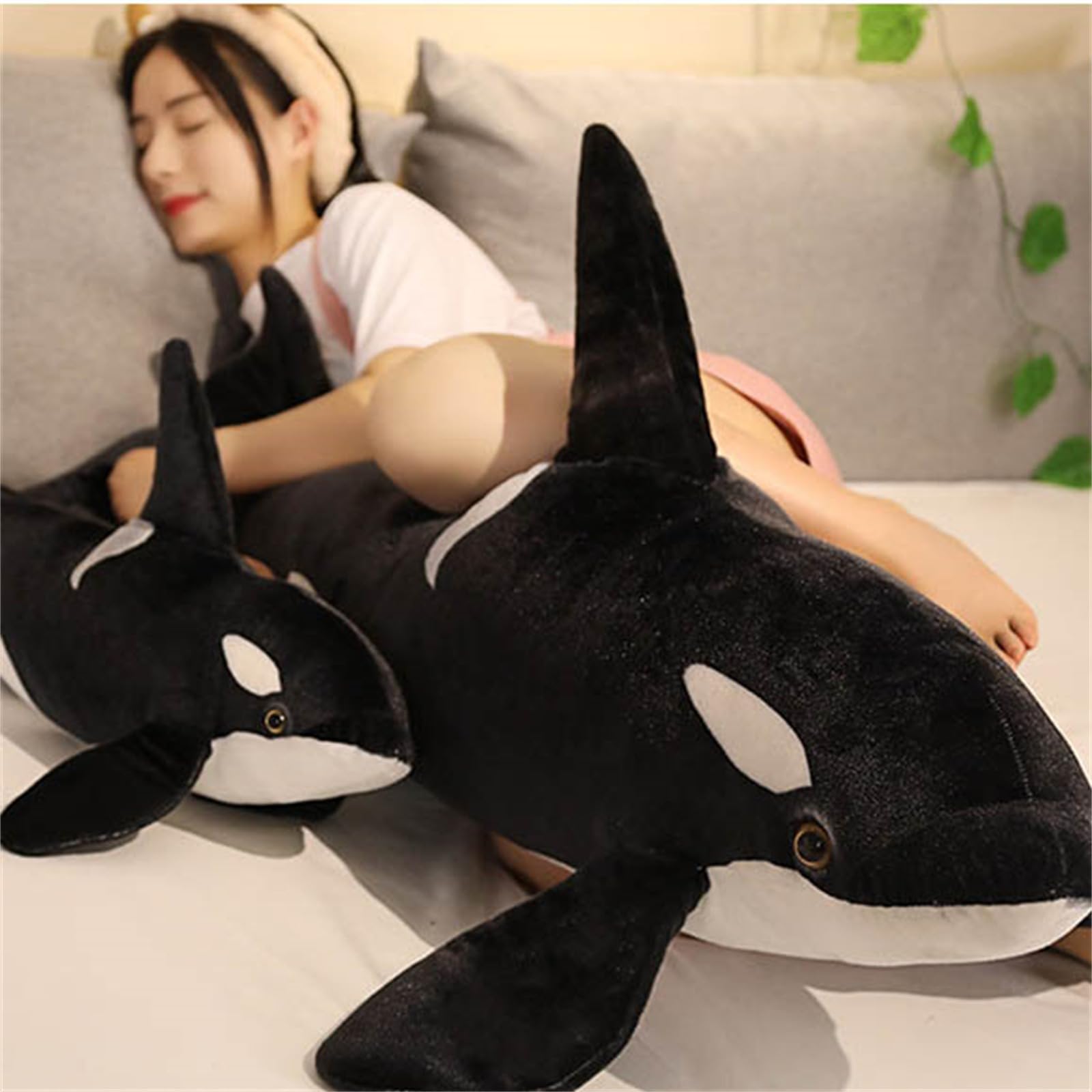 Peluche, Orca Peluche, Giocattolo Gigante Morbido Balena Assassina(50 cm)