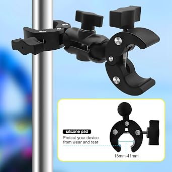 Motorcycle Camera Mount w 47’’ Invisible Stick compatible for Insta360 X5 | heavy-duty Clamp compatible for GoPro 13-3, Pole with 1/4 Screw compatible for DJI Osmo 360 Action Camera bike bicycle