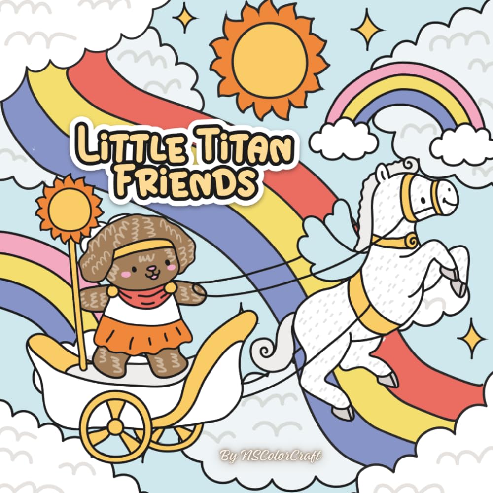 Little Titan Friends: A Cozy Fantasy Coloring Book with Cute Giant Creatures, Whimsical Adventures, and Relaxing Kawaii Scenes