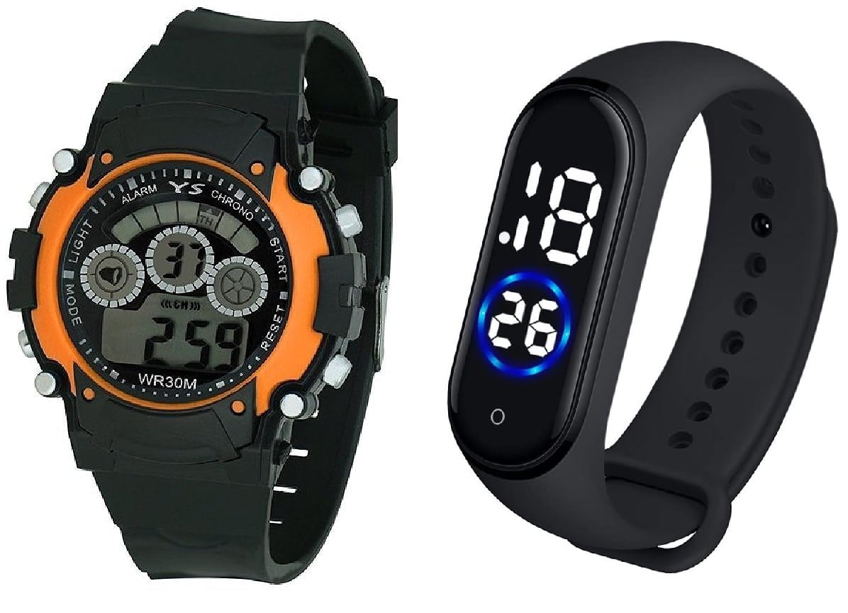LEMONADE - Pack of 2 Multifunction Sports Kids Watch & Unisex Digital LED Bracelet Band Wrist Watch - Combo Offer (B07CS76MHP) Amazon Price History, Amazon Price Tracker