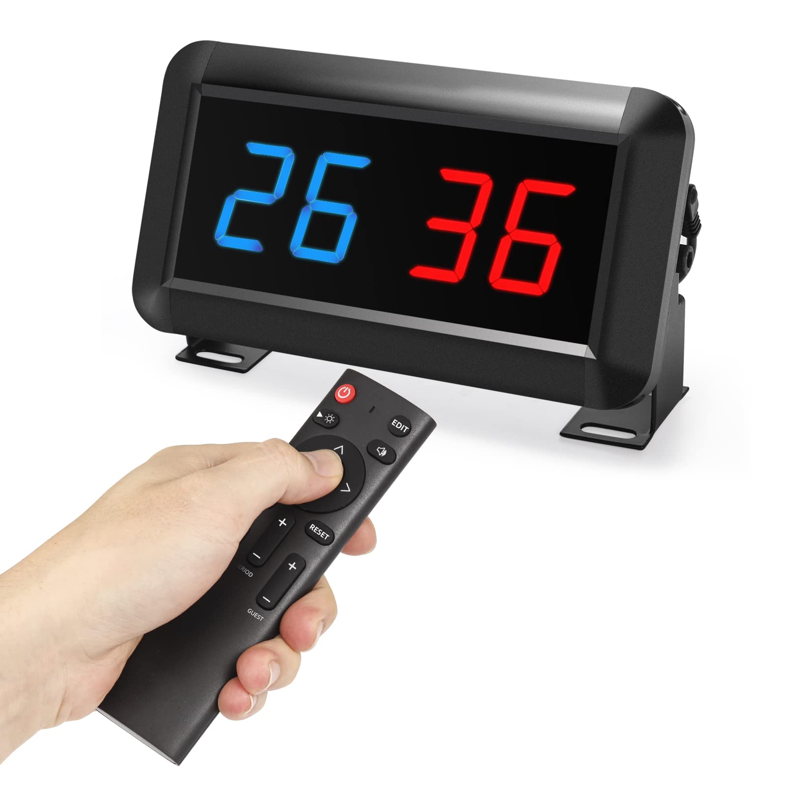 PELLOR Tableau de Scores Electronique avec Télécommande LED Scoreboard Numérique Portable pour Basketball Baseball Sport