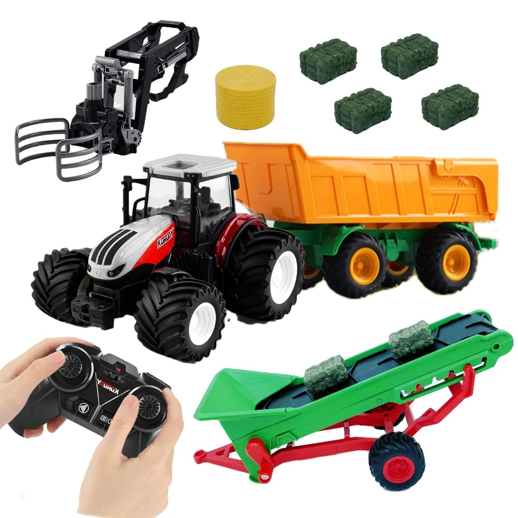 Buy RC Farm Tractor Remote Control Trailer Farm Vehicle Hay Conveyor