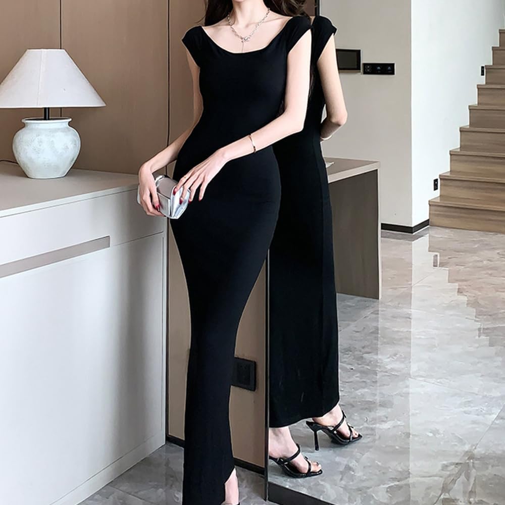 【新品未使用】オフショルダーロングドレスMサイズ オフショルダー ロングドレス 肩出し ベルベット 背中開き