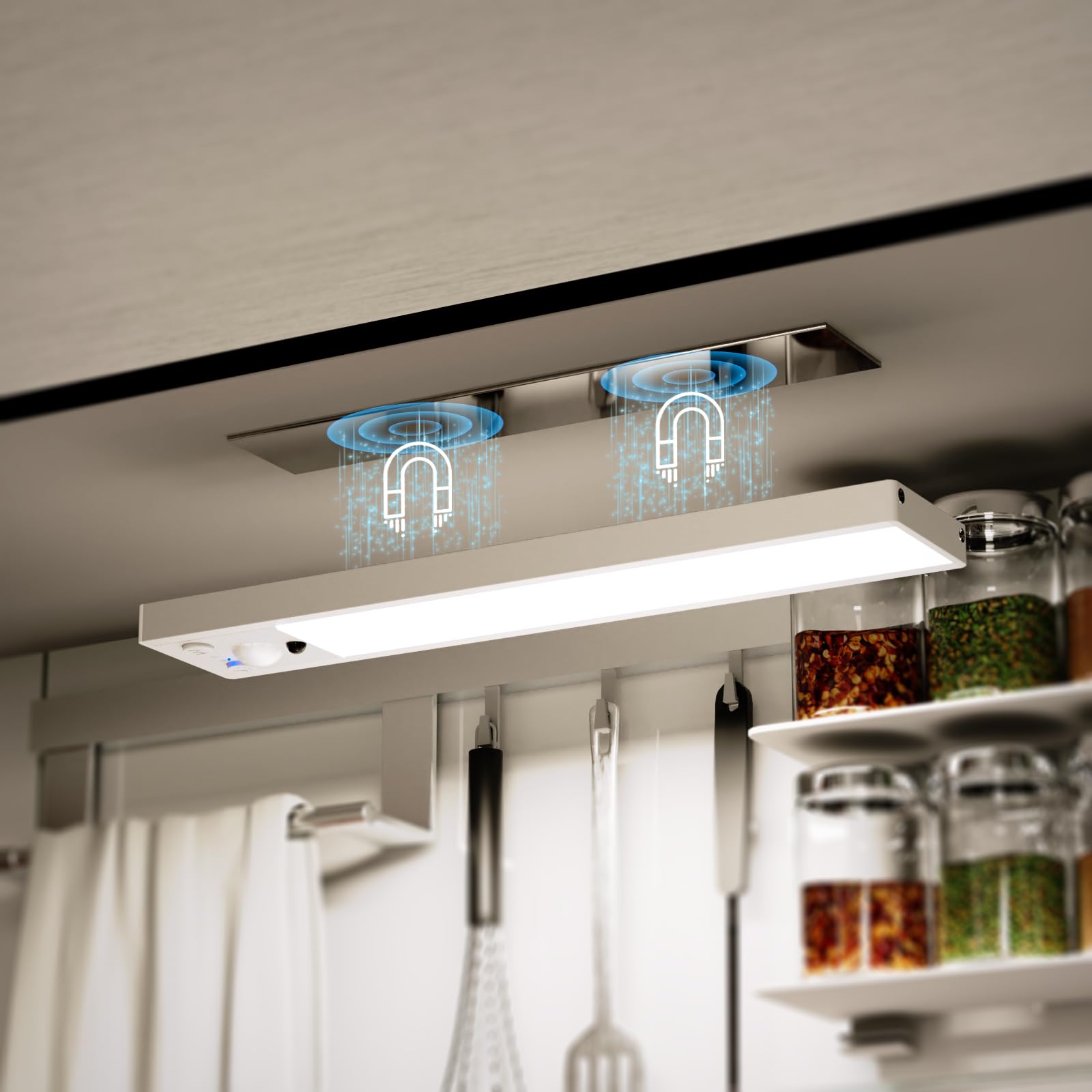 PRINCEWAY Rechargeable LED Under Cabinet Kitchen Light with Remote Control - Image 4