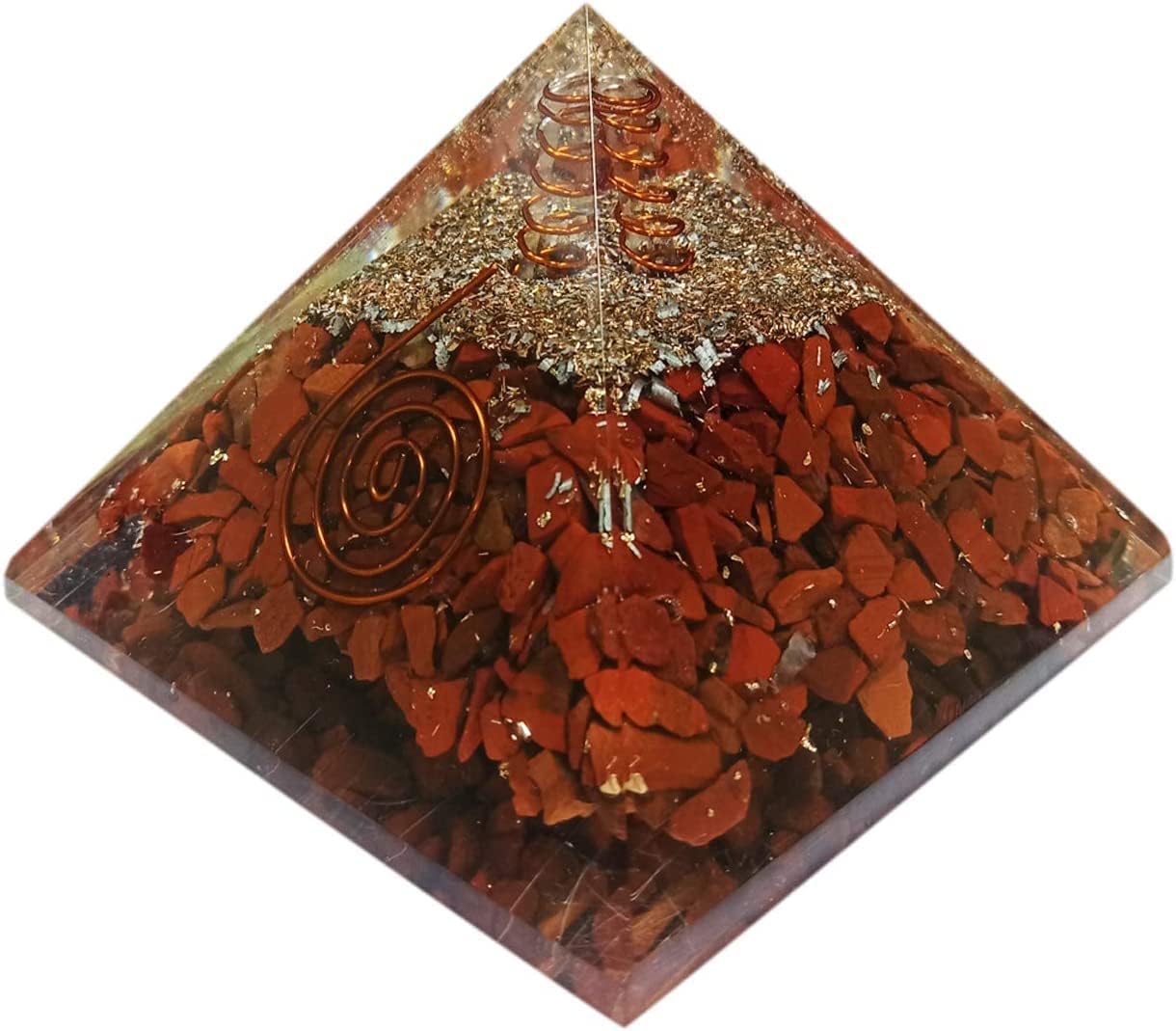 MAUTIK SADIWALA Natural Red Jasper Orgone Pyramid
