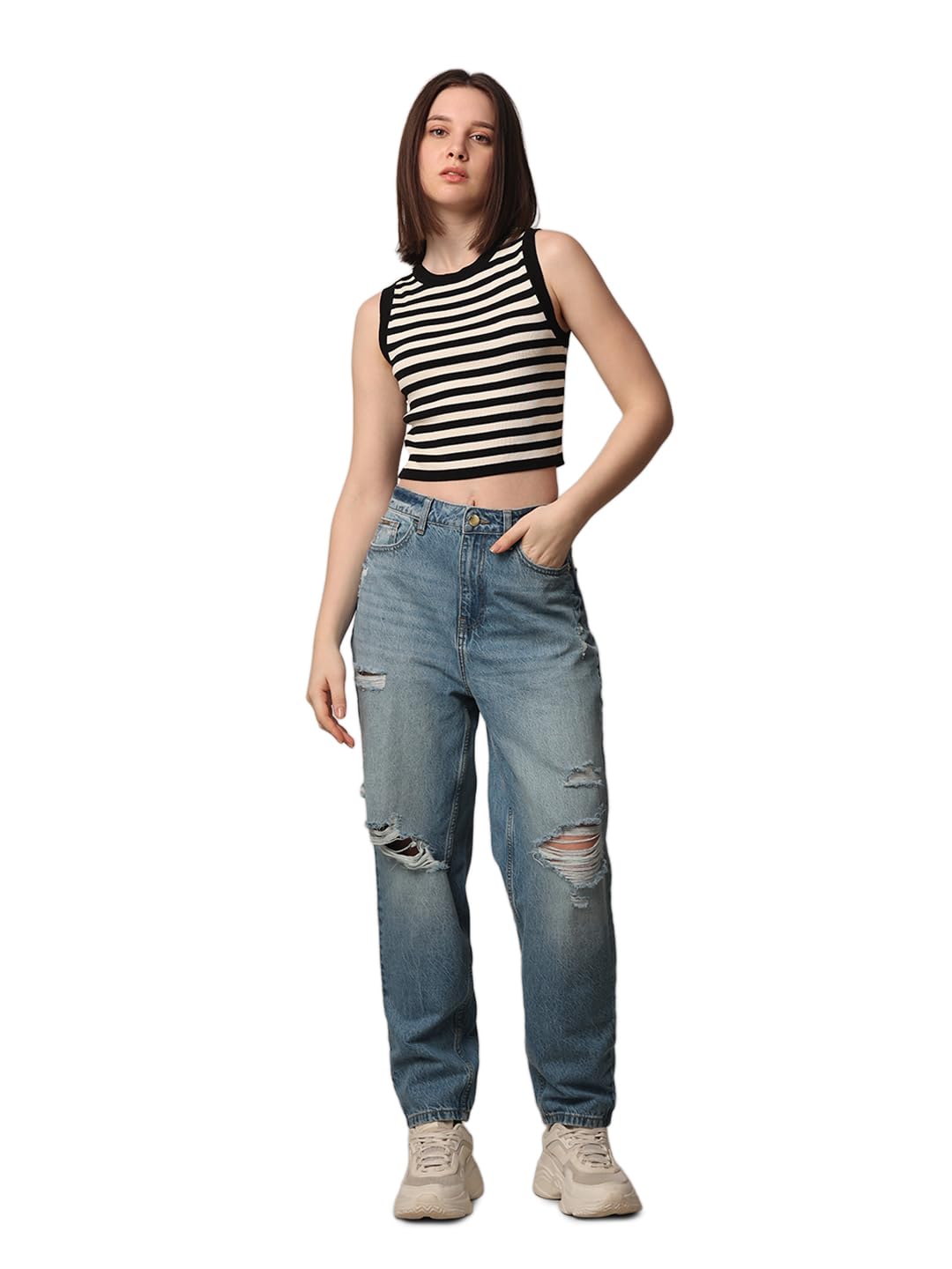 only Women Slim Fit Casual Tank Top | Crop Top for Women-picture-17