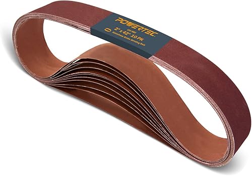 Miniatura 7 de POWERTEC 424212Z-6 Bandas de lijado de 2 x 42 pulgadas, papel de lija de metal de circonita de grano 120, paquete de 6