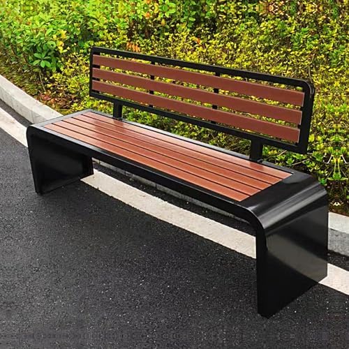 Outdoor Metal Garden Bench, 500kg Capacity, Durable Patio Seating for Park, Yard, Porch, Lawn Decor, 39in White Deck Furniture - Elegant & Sturdy
