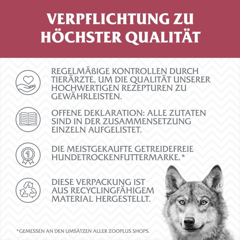 Wolf of Wilderness Ruby Midnight Rind & Kaninchen | Hundefutter trocken | getreidefrei | 12 KG