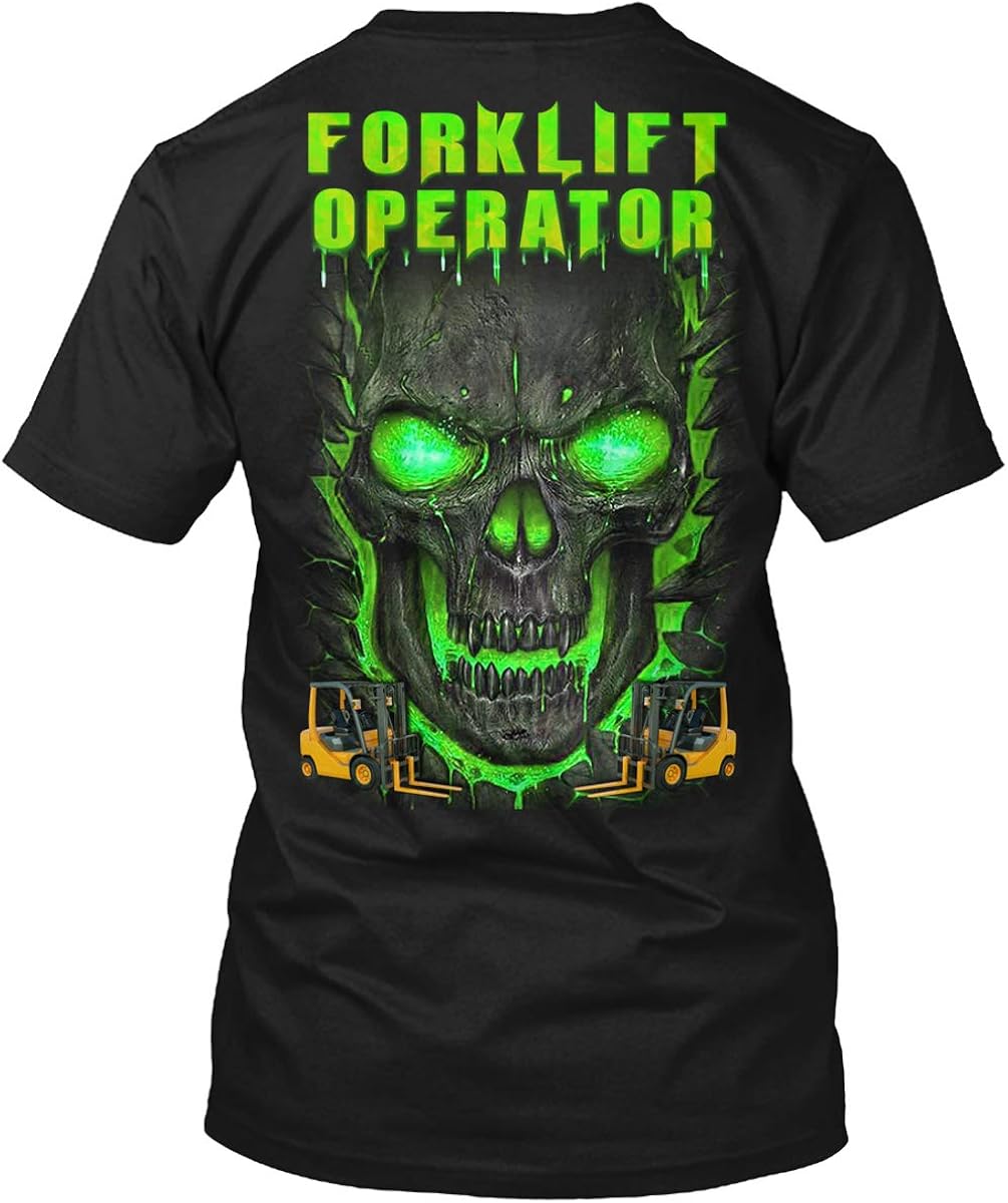 Forklift Operator Tshirt Sarcastic Forklift Operator Skull